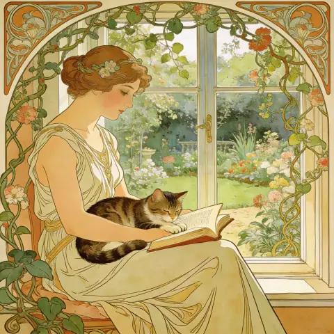 阿尔丰斯·穆夏 Alphonse Mucha 风格生成图