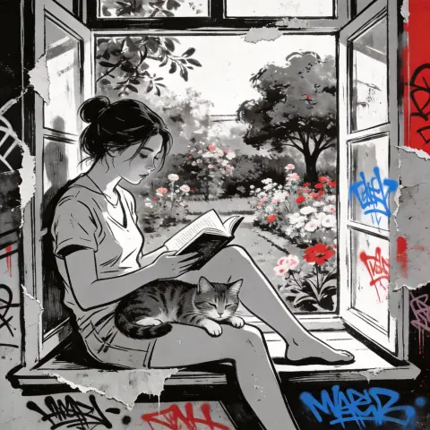 班克西 Banksy 风格生成图