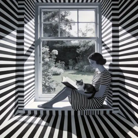 布里奇特·赖利 Bridget Riley 风格生成图