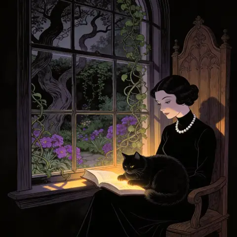 查尔斯·亚当斯 Charles Addams 风格生成图