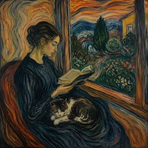 爱德华·蒙克 Edvard Munch 风格生成图