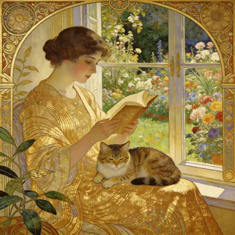 古斯塔夫·克里姆特 Gustav Klimt 风格生成图