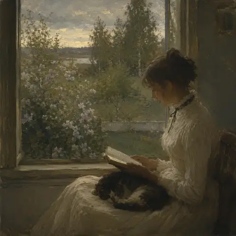 伊萨克·列维坦 Isaac Levitan 风格生成图