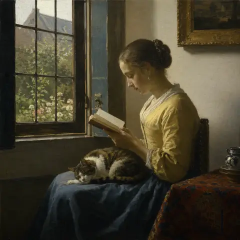 约翰内斯·维米尔 Johannes Vermeer 风格生成图