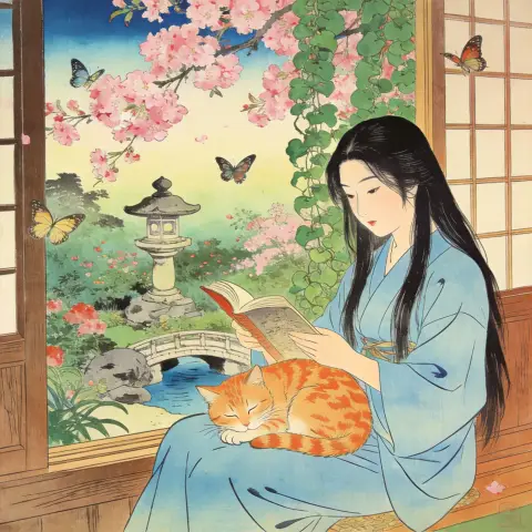 河锅晓斋 Kawanabe Kyōsai 风格生成图