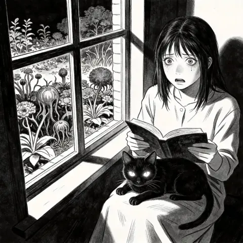 楳图一雄 Kazuo Umezu 风格生成图