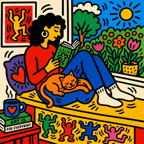 凯斯·哈林 Keith Haring 风格生成图