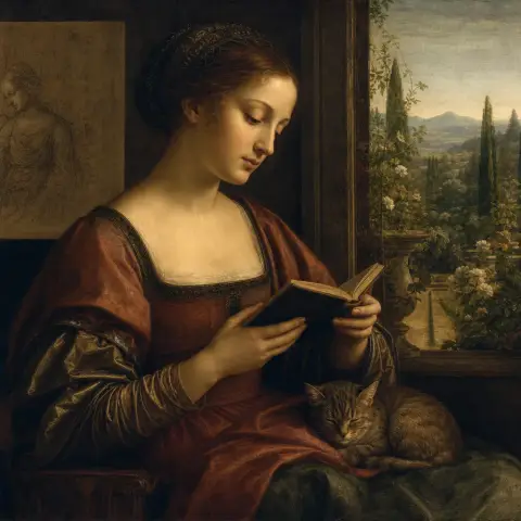 列奥纳多·达·芬奇 Leonardo da Vinci 风格生成图