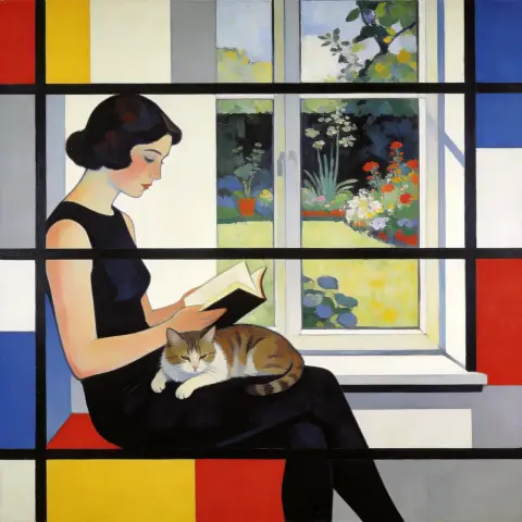 皮特·蒙德里安 Mondrian 风格生成图
