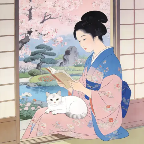 铃木春信 Suzuki Harunobu 风格生成图