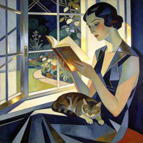 塔玛拉·德·蓝碧嘉 Tamara de Lempicka 风格生成图