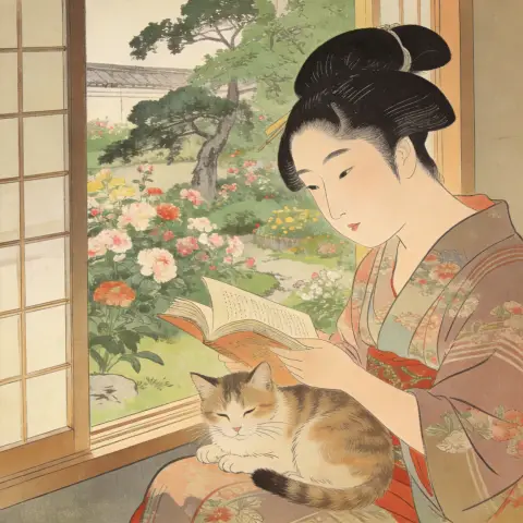 喜多川歌麿 Utamaro 风格生成图