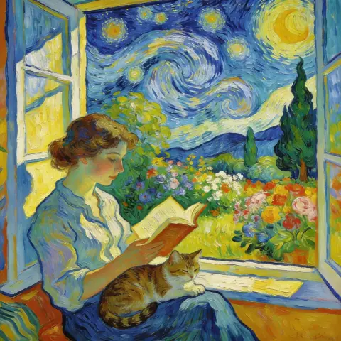 梵高 Vincent van Gogh 风格生成图