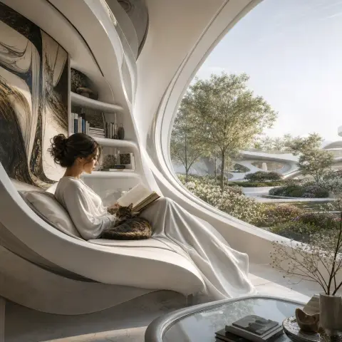 扎哈·哈迪德 Zaha Hadid 风格生成图